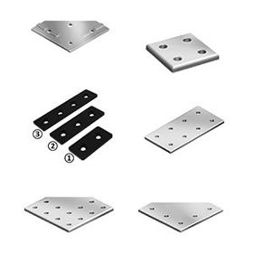 Connector plates for aluminium profile technology