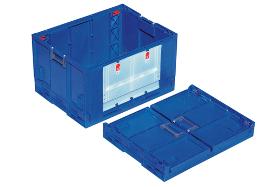 Folding box with drop doors for picking