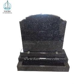 Blue Pearl Tombstone Serp Top Headstone Gravestone