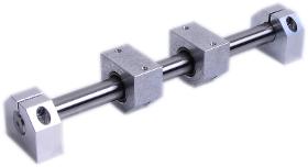 Linear unit with shaft support block