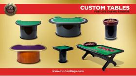 Gaming tables for live casino studios