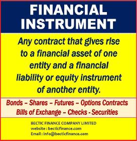 BANK OR FINANCIAL INSTRUMENTS.