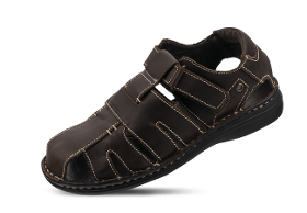Men's sandals in brown color