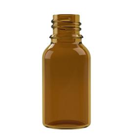 Amber Glass Bottle 15 ml with DIN18 Neck Finish – 65 mm