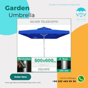 Telescopic system cafe umbrella