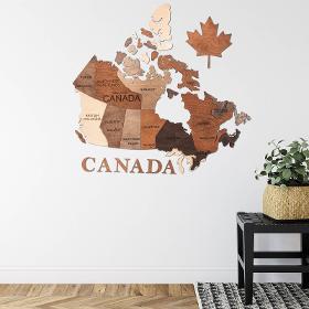 3D Canada Wooden Map Multicolor