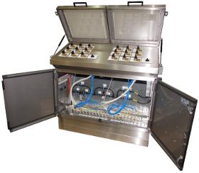 Water polishing cabinet for a nuclear power plant