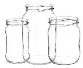 High-quality jars with various capacities
