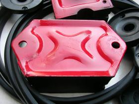 Custom molded rubber-metal parts