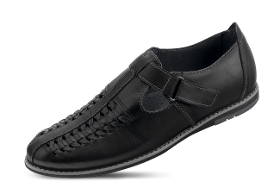 Closed men's sandals in black color
