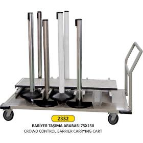 2332 CROWD CONTROL BARRIER CARRYING CART