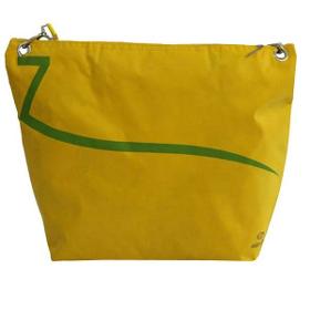 Waterproof Polyester Strong Fabric silk screen printed stylish yellow beach bag
