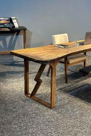 Solid natural handcrafted walnut table