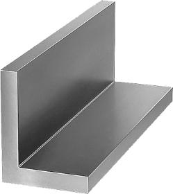L-profiles unequal grey cast iron or aluminium