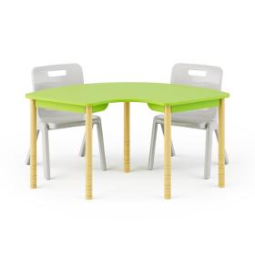 Colored arched table - adjustable height 40-58 cm