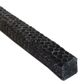 Carbonized synthetic fiber with PTFE impregnation