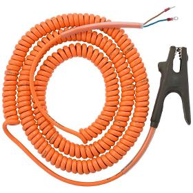Coiled Grounding Cable with 2-pole Clamp, for EKK-3/C