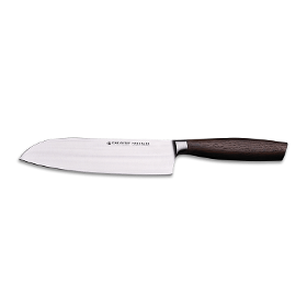 SANTOKU KITCHEN KNIFE (16cm blade) - SMOKED OAK
