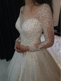Bing bling handbeaded wedding dress