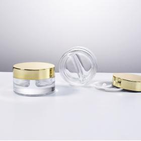 Dual Chamber Glass Cosmetic Concentrate Jars