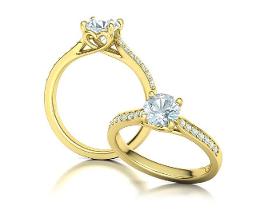 Heart Engagement Ring Solitaire Ring