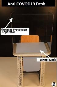 Anti COVID19 Protection School Desk 