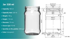 Glass jars 320 ml