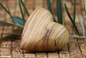 Olive Wood Carved Heart
