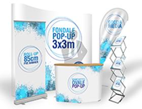 Advertising displays for companies, stores, businesses