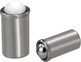 Spring plungers smooth version extended stainless steel