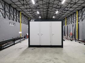 WC+WC+DUSH Container White 110cm x 300cm