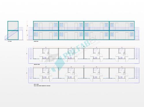 168 M² Two Storey Dormitory Container