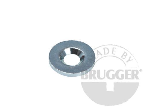 Metal disc with bore and counter bore