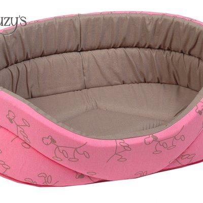 Oval bed pink/taupe for Pets
