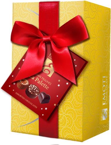  EMOTI Gold Ballotin Assorted Chocolates, Gift packed 190g.