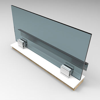 Aluminum glass bed split system,Glass system railing, Aluminium railing with