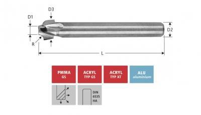 Milling Tools: for PMMA- and PC-plastics