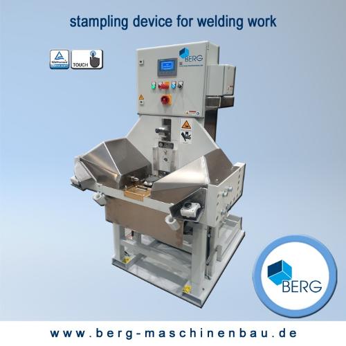 Stampling device for welding work
