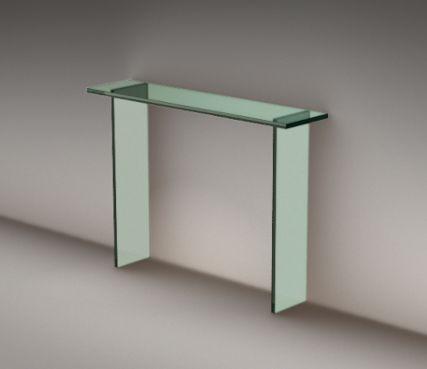 Modern glass console table
