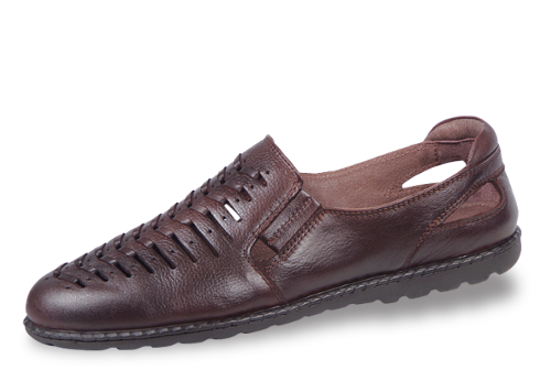 Dark brown leather men's sandals