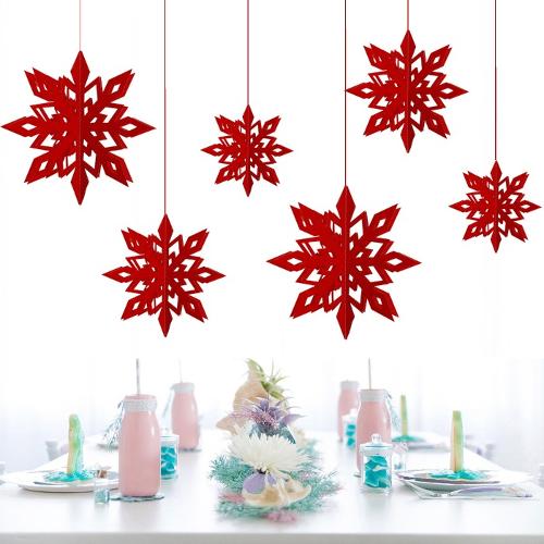 Custom Indoor Paper 3D Snowflake Hanging Ornaments