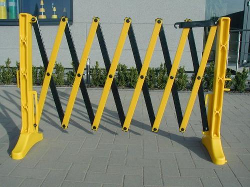 Scissor fence geel/zwart extensible till 3,5 m