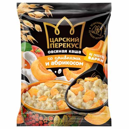 Instant oatmeal porridge with cream "With apricot". Product 