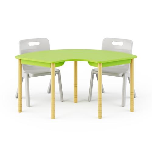 Colored arched table - adjustable height 40-58 cm
