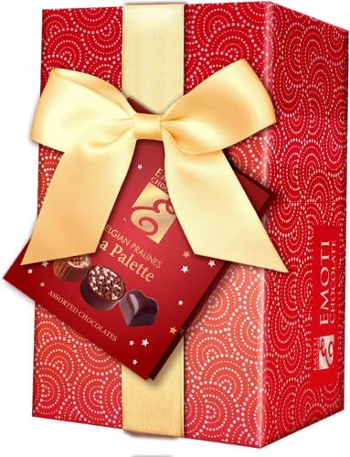 EMOTI Red Ballotin Assorted Chocolates, Gift packed 190g. 