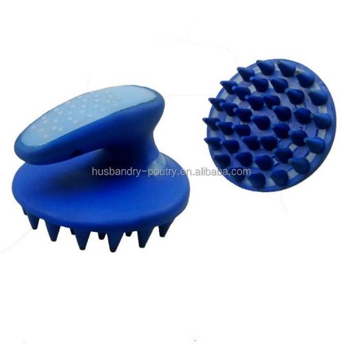 Curry comb horse massage brush with rubber-coated