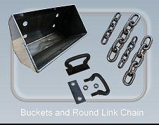 Buckets and round link chain
