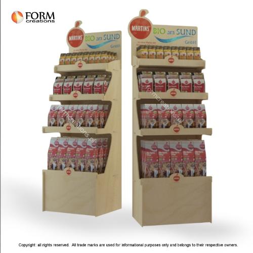 Floor plywood rack for product grocery 