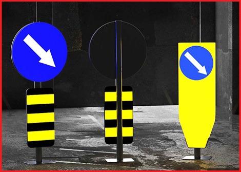 Traffic signs with interior lighting