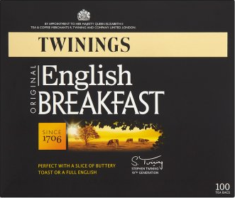 TWININGS Original English Breakfast. Perfect with a slice of buttery toast or a 
